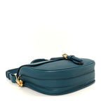 Grained Calfskin Medium Bobby Flap Steel Blue