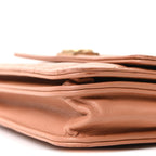 Calfskin Quilted Boy Square Wallet on Chain WOC Brown