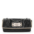 Lambskin East West Mademoiselle Flap Black