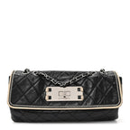Lambskin East West Mademoiselle Flap Black