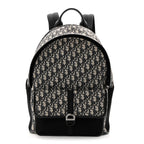Oblique Calfskin 8 Backpack Beige Black
