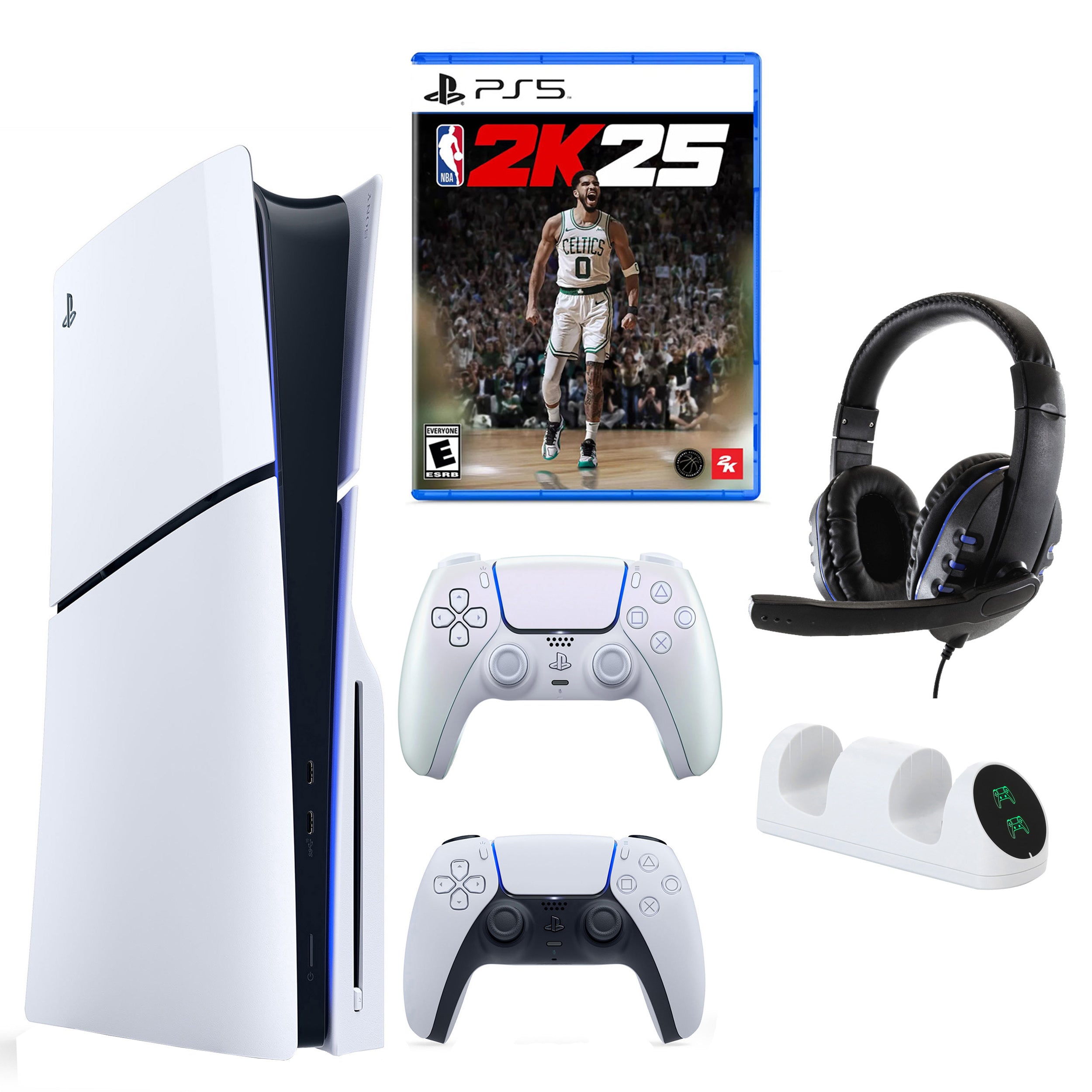 PS5 Slim with NBA 2K25, Extra Controller & Accessories