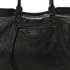 Arena Lambskin Brass Hardware Le City Travel Bag Black