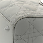 Ultra Matte Calfskin Cannage Medium Lady Dior Grey Stone