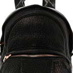 Pebbled Lambskin Dumbo Backpack Black Rose Gold Hardware