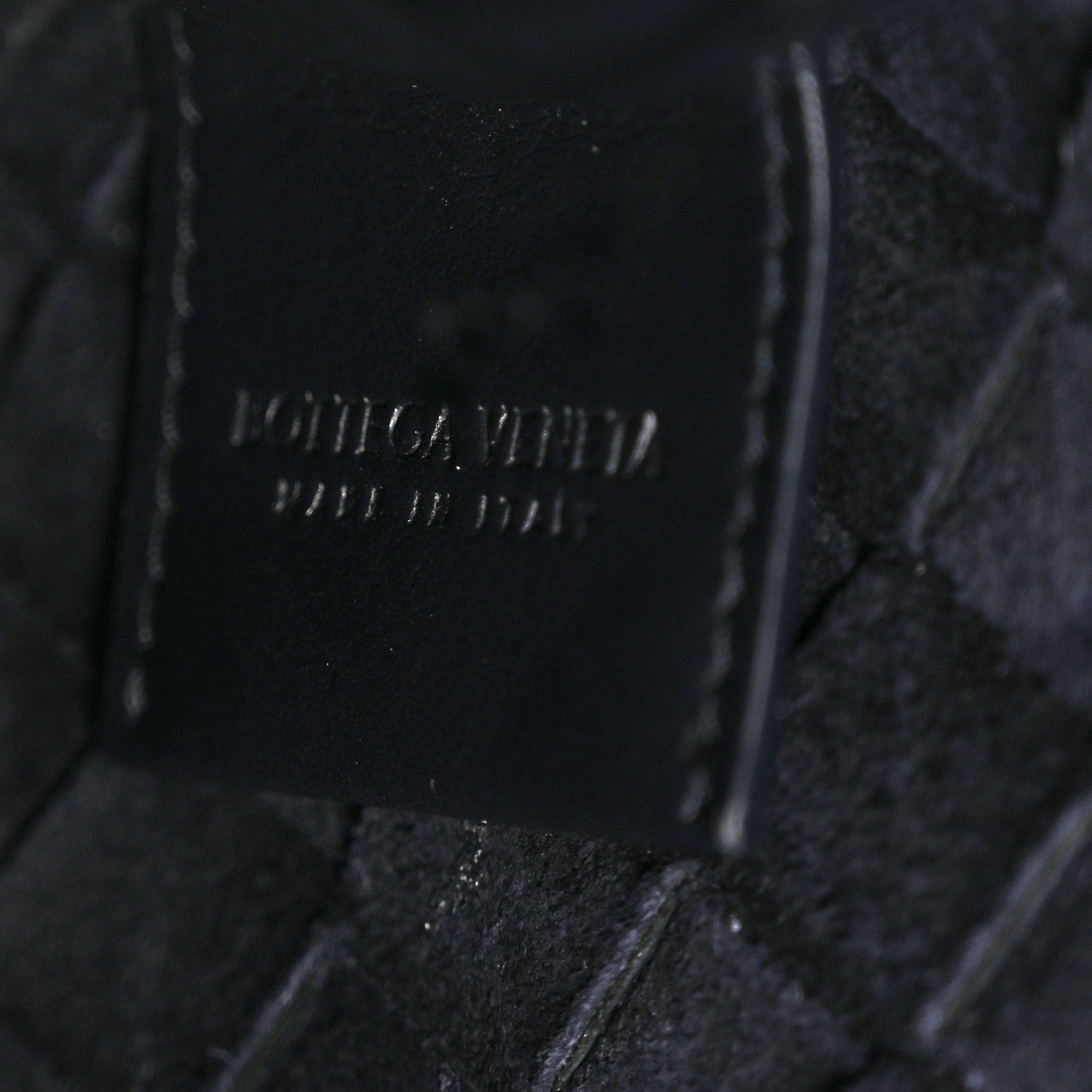 Calfskin Intrecciato Small Camera Bag Navy