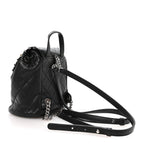 Lambskin Quilted Metallic Bubble Backpack Black