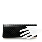 Patent Microguccissima Small Broadway Clutch Black