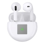 Wireless Earbuds, 5.2 Bluetooth, Noise Cancelling, 30Hrs Playtime, Stereo Sound, IP54 Waterproof, 300mAh Wireless Charging Case - White