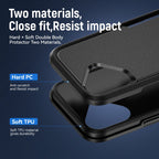 Entronix Bundle Compatible with iPhone 17 - Soft-Touch Dual-Layer Case & 1 Clear Screen Protector