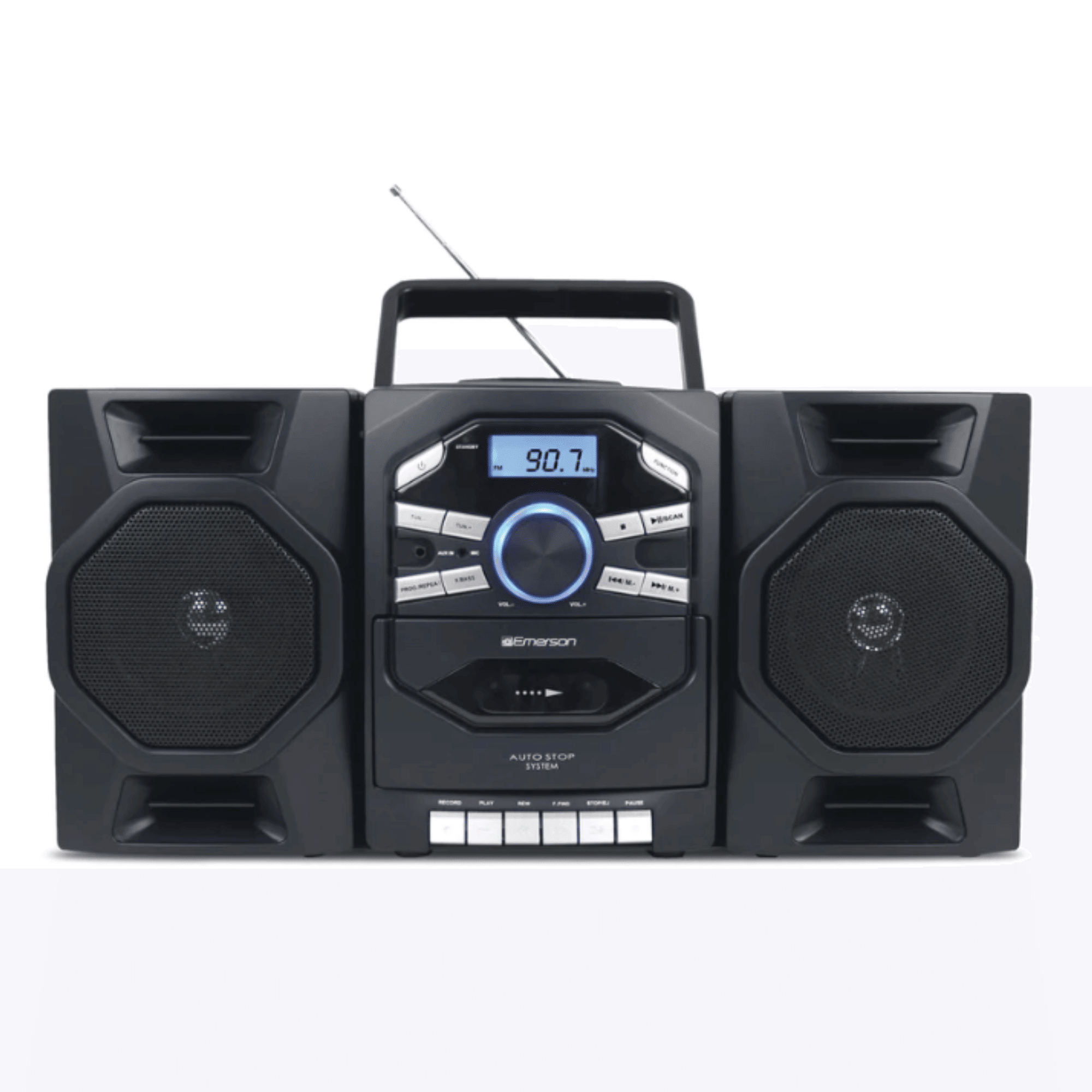 Portable CD & Cassette Stereo Boombox with AMFM Radio