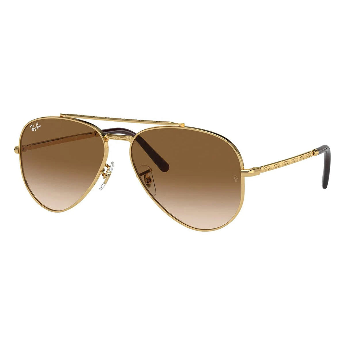 Ray-Ban Gold Brown Gradient New Aviator Sunglasses RB3625