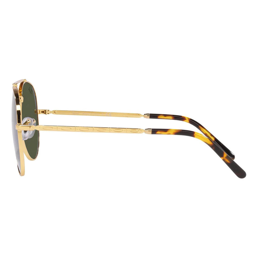 Ray-Ban Gold Green New Aviator Sunglasses RB3625