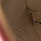 Calfskin Coco Beach Ball Bag White Pink