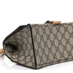 X GUCCI GG Supreme Monogram Small Hourglass Top Handle Bag Beige Ebony
