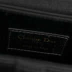 Satin Crystal Mini Saddle Bag Black