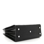 Calfskin Crocodile Embossed Baby Sac De Jour Black