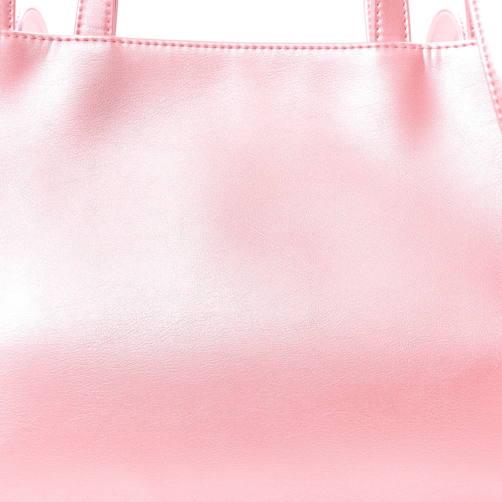 Metallic Vegan Leather Medium Shopping Bag Ballerina