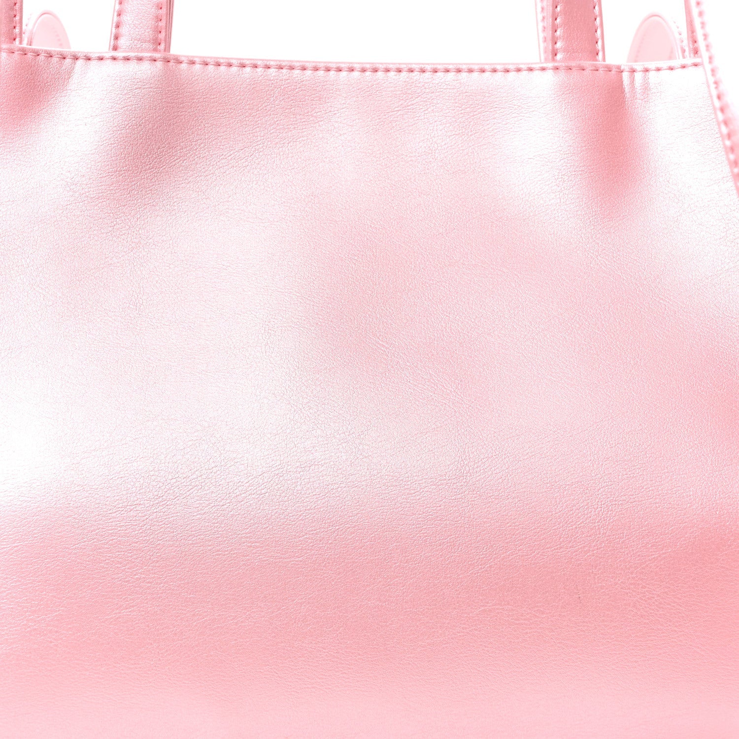 Metallic Vegan Leather Medium Shopping Bag Ballerina