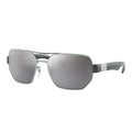 Ray-Ban Irregular Silver Mirror Polarized Sunglasses RB3672