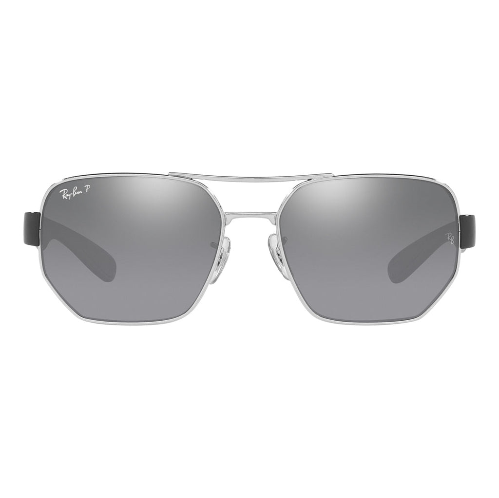 Ray-Ban Irregular Silver Mirror Polarized Sunglasses RB3672