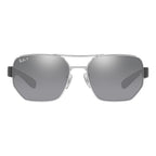 Ray-Ban Irregular Silver Mirror Polarized Sunglasses RB3672