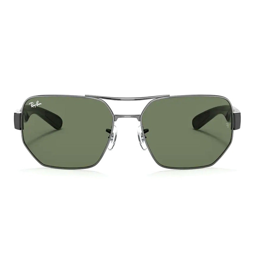 Ray-Ban Irregular Gunmetal Green Sunglasses RB3672