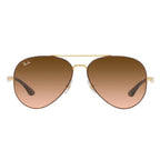 Ray-Ban Pilot Black Gold Pink Gradient Brown Sunglasses RB3675