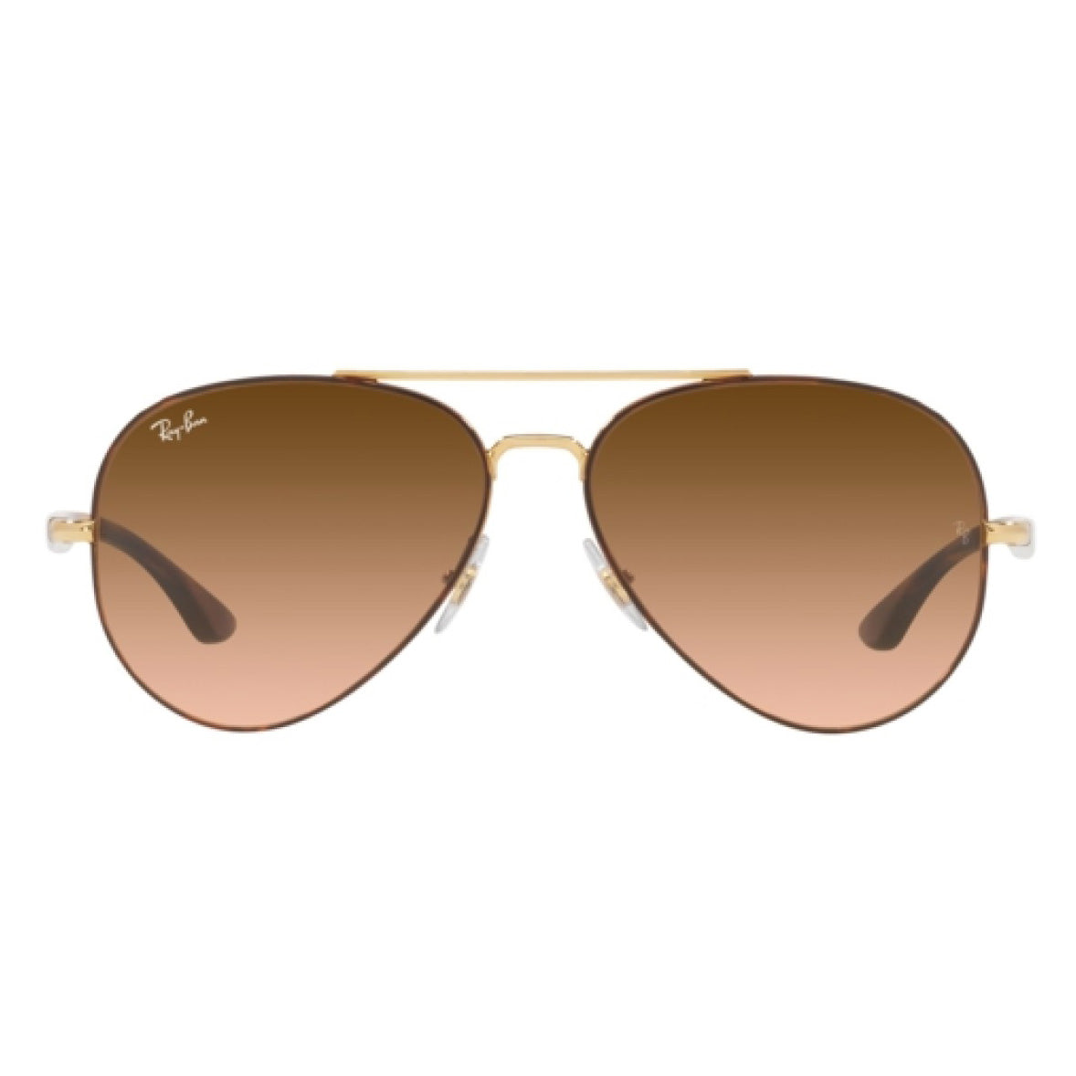 Ray-Ban Pilot Black Gold Pink Gradient Brown Sunglasses RB3675
