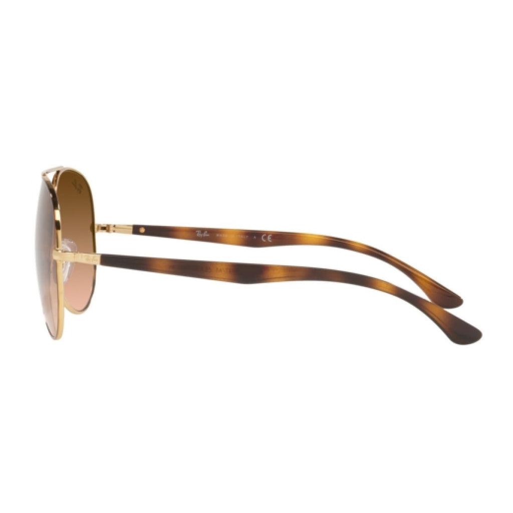 Ray-Ban Pilot Black Gold Pink Gradient Brown Sunglasses RB3675