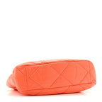 Lambskin Quilted Large Chanel 19 Flap Orange