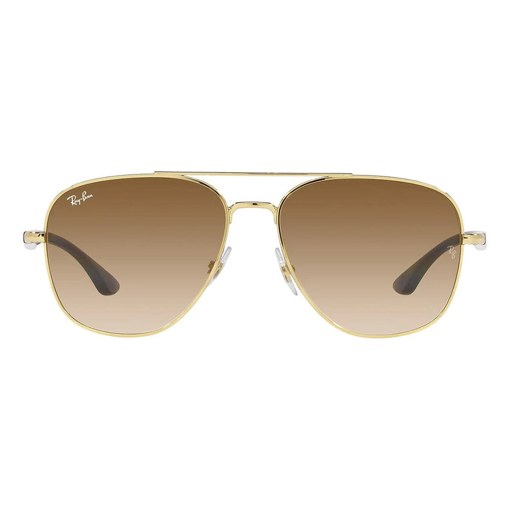 Ray-Ban Square Gold Brown Gradient Sunglasses RB3683