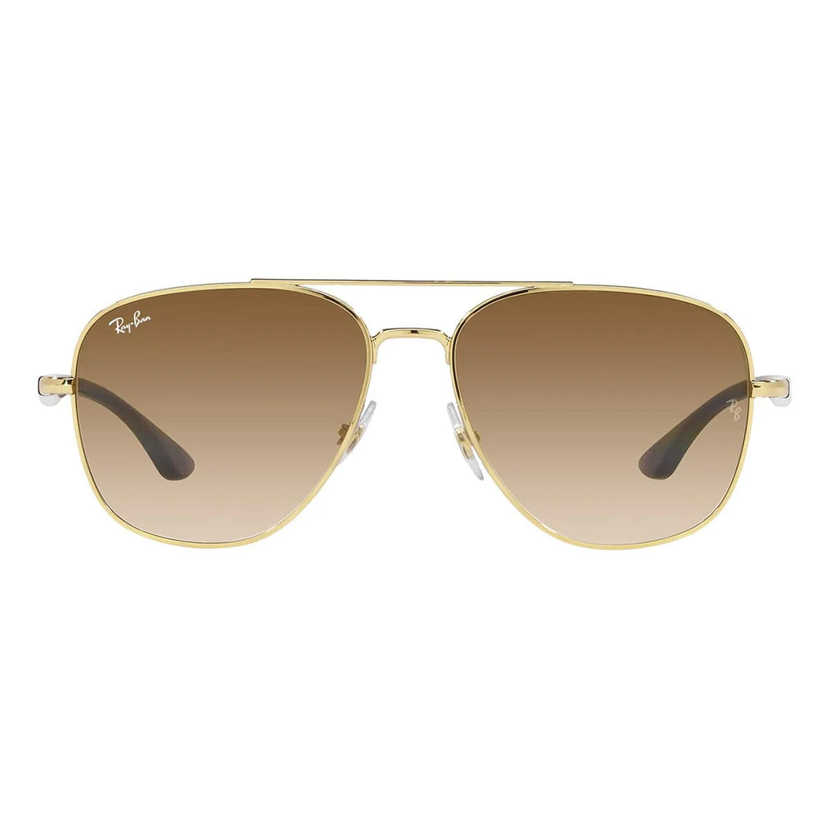 Ray-Ban Square Gold Brown Gradient Sunglasses RB3683