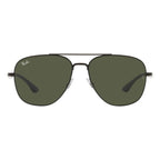 Ray-Ban Square Black Green Sunglasses RB3683