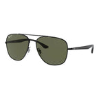 Ray-Ban Square Black Green Polarised Sunglasses RB3683