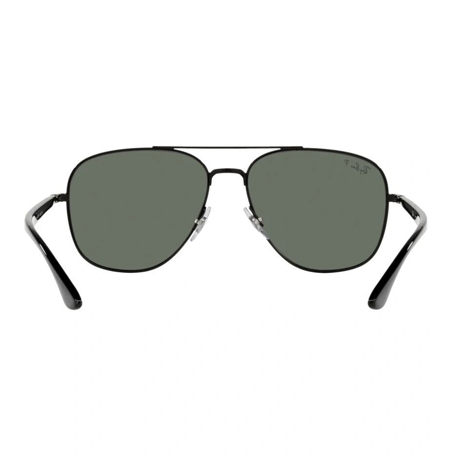 Ray-Ban Square Black Green Polarised Sunglasses RB3683