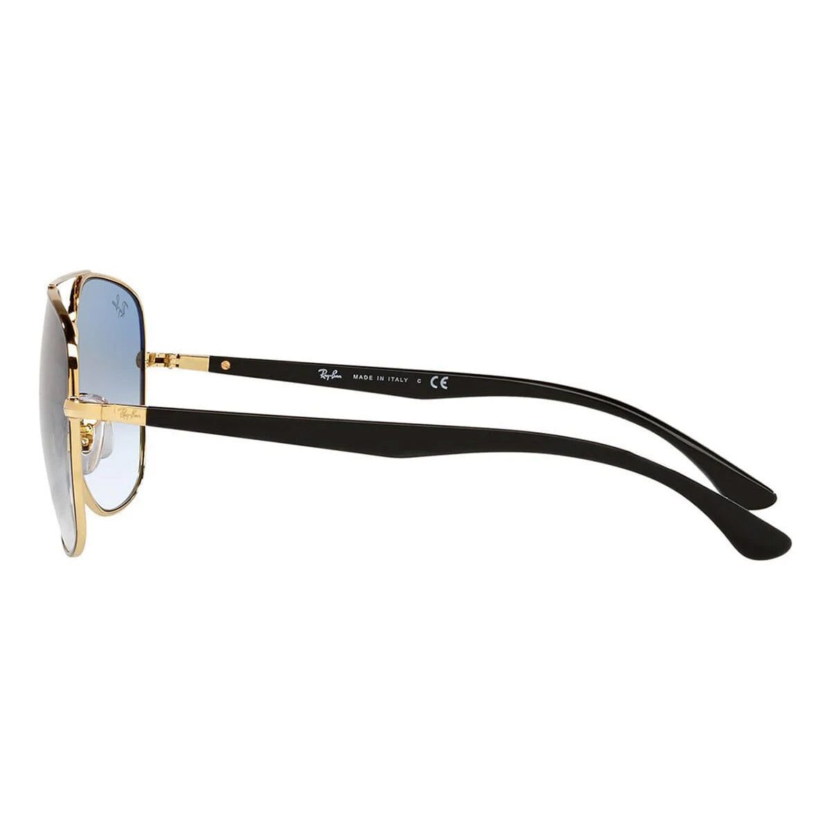 Ray-Ban Square Black Gold Blue Gradient Sunglasses RB3683