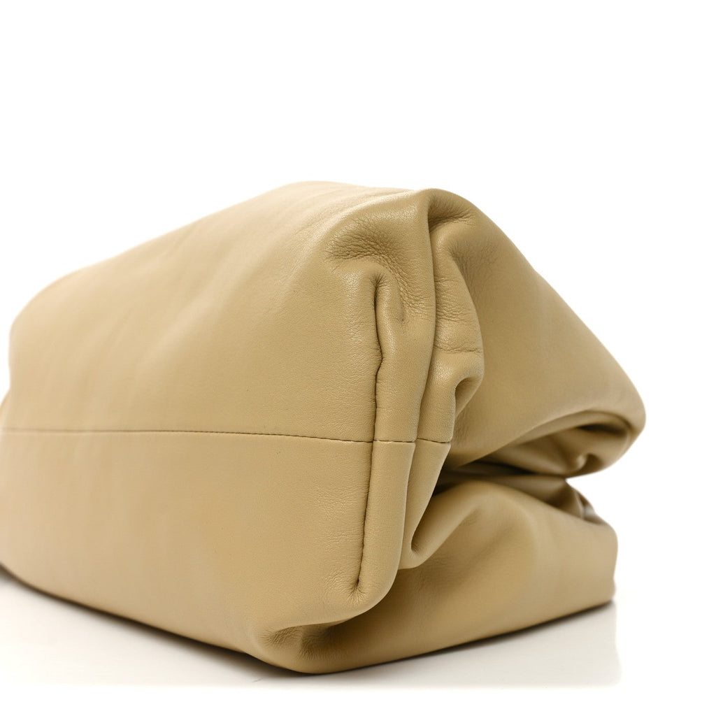 Smooth Butter Calf The Pouch Oversized Clutch Tapioca
