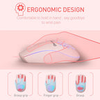 Type C Wired Mouse 1600 DPI RGB Backlit Mice Honeycomb Gaming Mause for Computer iPad Mac Tablet Macbook Air Laptop PC