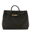 Nappa Intrecciato Medium Andiamo Shoulder Bag Kaki