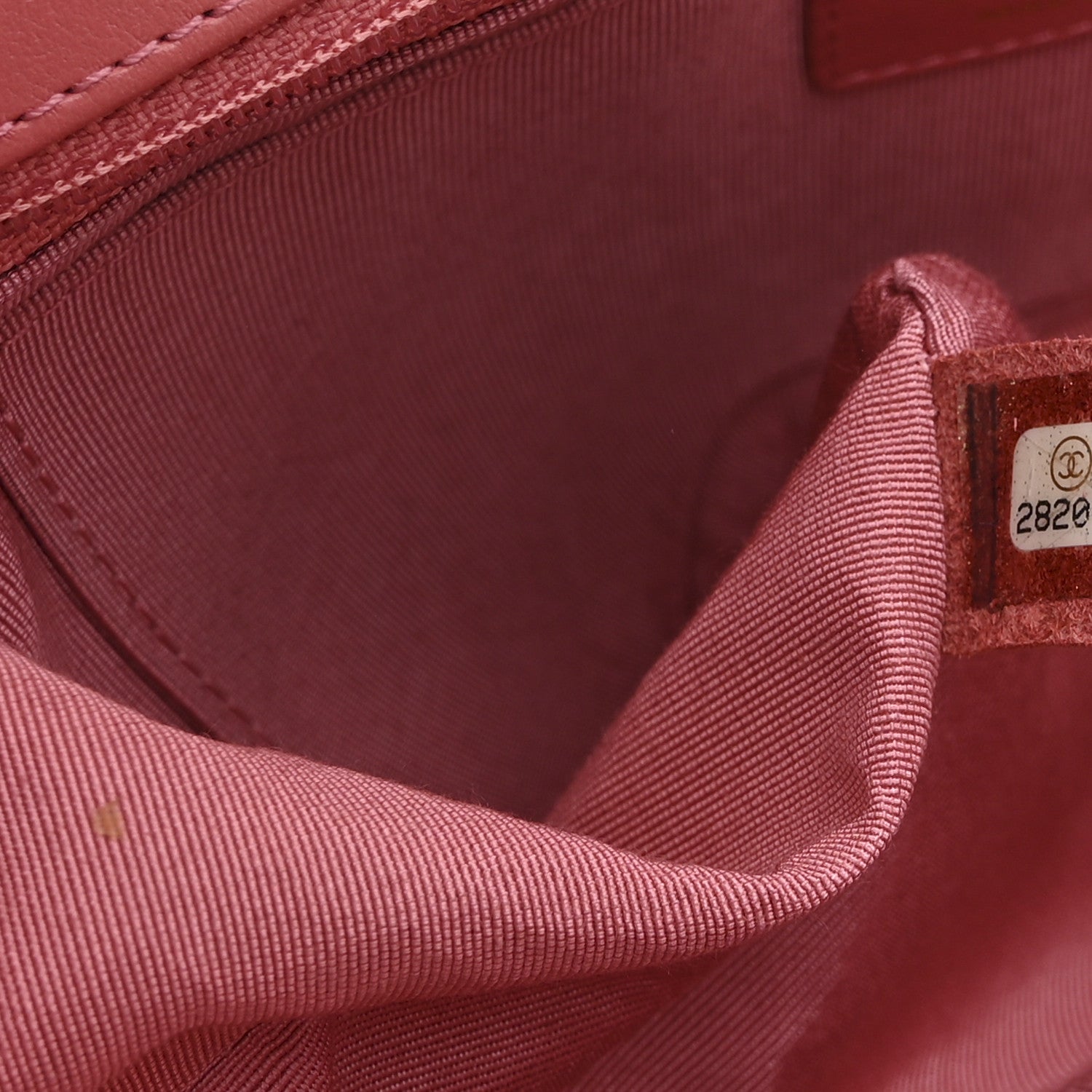 Calfskin Chevron Quilted Small Statement Flap Pink