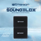 1-Pair Instant Connect Sound Blox Wireless Magnetic Stackable Speakers