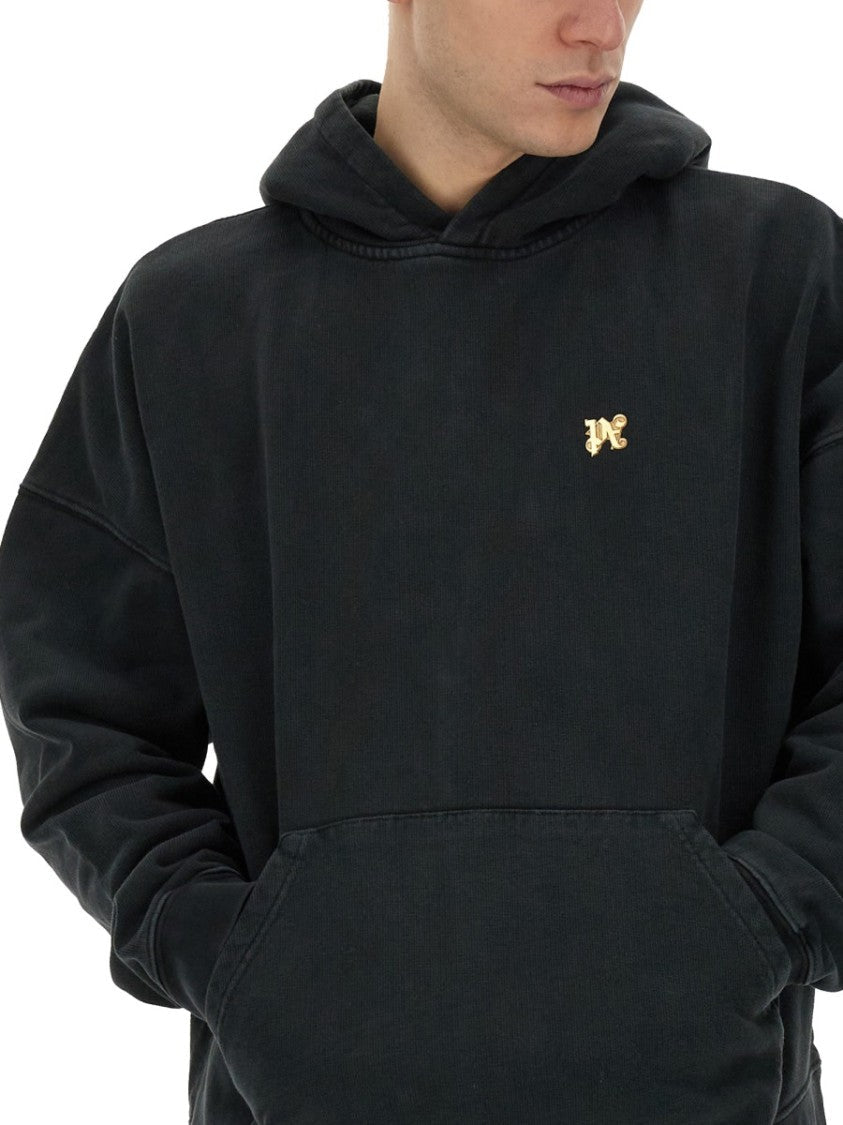 "Burning Monogram" Print-Sweatshirt