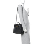 Nappa Intrecciato Medium Andiamo Shoulder Bag Black
