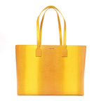 Calfskin Lizard Embossed Medium London Tote Marigold