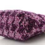 Tweed Quilted Mini Clutch With Chain Purple