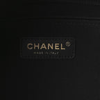 Suede Calfskin Shiny Lambskin Quilted Small Coco Base Shopping Bag Beige Black