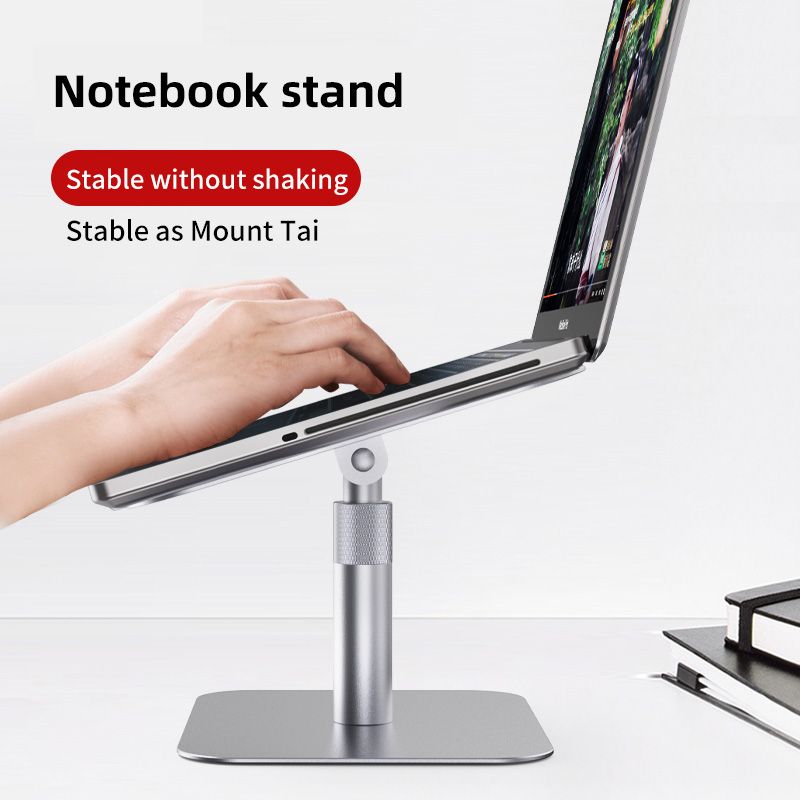 Laptop Riser Stand Angle Adjustable Height 360 Rotating Aluminum Ergonomic Computer Notebook Stand Holder for MacBook Pro Air