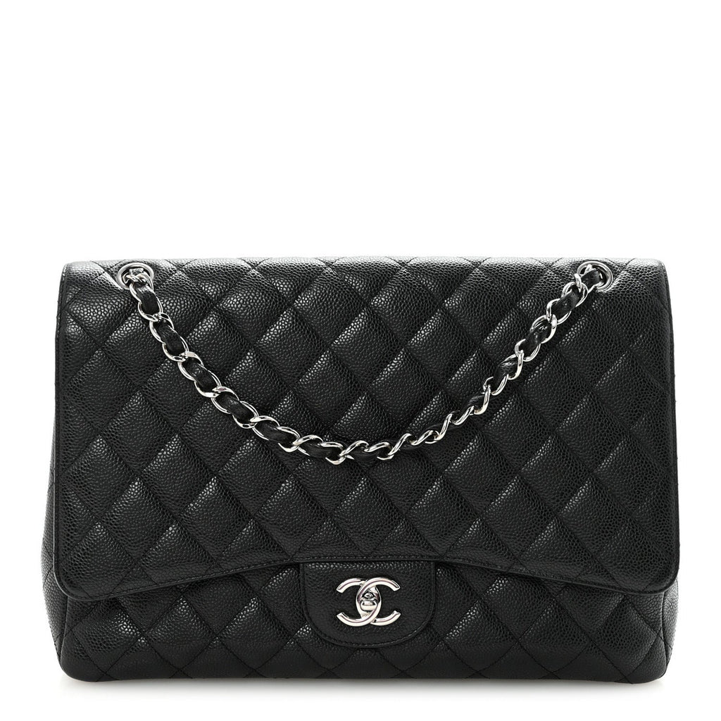 Caviar Maxi Single Flap Black