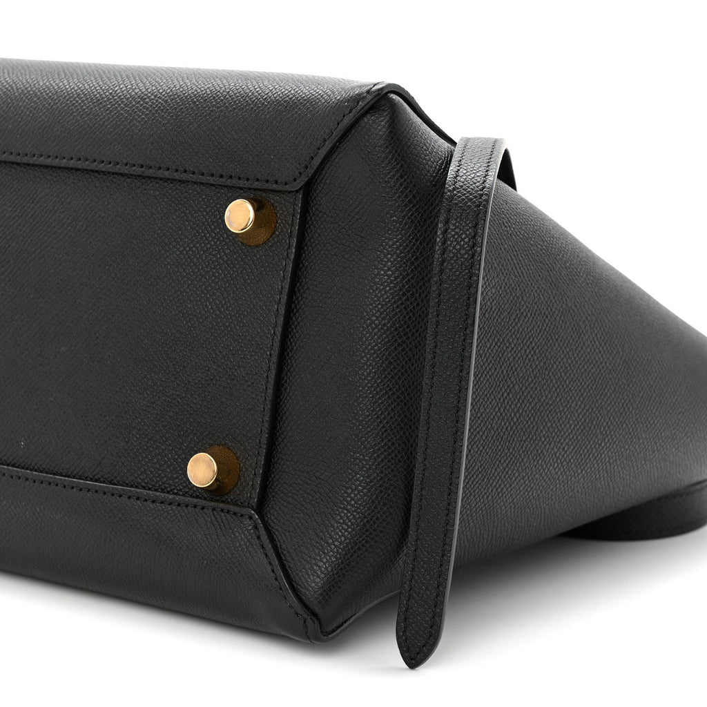 Grained Calfskin Mini Belt Bag Black